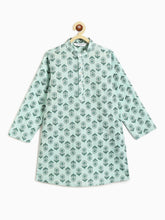 Load image into Gallery viewer, Campana Boys Palash Pure Cotton Block Print Kurta Pyjama Set - Light Green