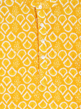 Load image into Gallery viewer, Campana Boys Palash Kurta Pyjama Set - Shell Block Print - Yellow