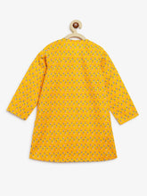 Load image into Gallery viewer, Campana Boys Mrinal Kurta Pyjama Set - Small Booti Print - Yellow