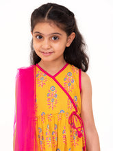Load image into Gallery viewer, Campana Girls Falak Palazzo Set - Boota Blockprint - Yellow