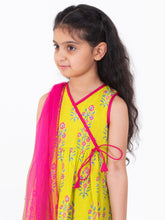 Load image into Gallery viewer, Campana Girls Falak Palazzo Set - Boota Blockprint - Lime Green