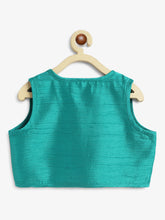 Load image into Gallery viewer, Campana Boys Mahiya Dhoti Kurta with Jacket Set - Sparkles Print - Blue & Green