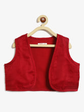 Load image into Gallery viewer, Campana Boys Mahiya Dhoti Kurta with Jacket Set - Floral Print - Blue & Red