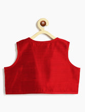 Load image into Gallery viewer, Campana Boys Mahiya Cotton Dhoti Kurta with Jacket Set - Floral Print - Teal Green & Maroon