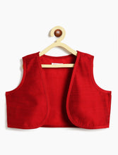 Load image into Gallery viewer, Campana Boys Mahiya Cotton Dhoti Kurta with Jacket Set - Floral Print - Teal Green & Maroon