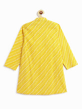 Load image into Gallery viewer, Campana Boys Nishant Kurta Set with Jacket - Yellow & Off White