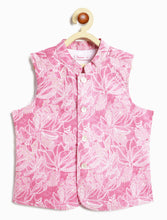 Load image into Gallery viewer, Campana Boys Nishant Kurta Pyjama with Jacket Set - Floral & Geometric Print - Light Purple