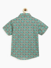 Load image into Gallery viewer, Campana Boys Yuki Short Sleeve Cotton Shirt - Car Print - Grey