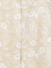 Load image into Gallery viewer, Campana Boys Yuki Short Sleeve Cotton Shirt - Hawaiian Print - White & Beige