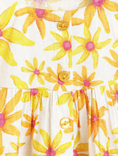 Load image into Gallery viewer, Campana Girls Amy Pack of 2 Printed Dresses - Flowers & Dots - Orange & White