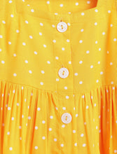 Load image into Gallery viewer, Campana Girls Amy Pack of 2 Printed Dresses - Flowers & Dots - Orange & White