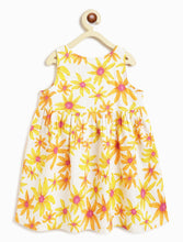Load image into Gallery viewer, Campana Girls Amy Pack of 2 Printed Dresses - Flowers & Dots - Orange & White