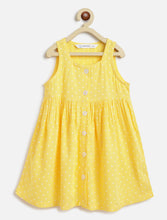 Load image into Gallery viewer, Campana Girls Amy Pack of 2 Printed Dresses - Flowers & Dots - Turquoise & Yellow