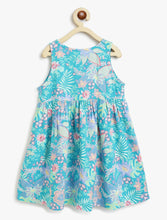 Load image into Gallery viewer, Campana Girls Amy Pack of 2 Printed Dresses - Flowers & Dots - Turquoise & Yellow