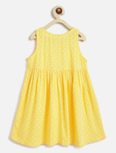 Load image into Gallery viewer, Campana Girls Amy Pack of 2 Printed Dresses - Flowers & Dots - Turquoise & Yellow