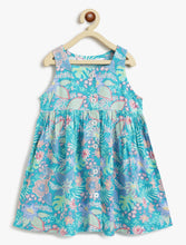 Load image into Gallery viewer, Campana Girls Amy Pack of 2 Printed Dresses - Flowers & Dots - Turquoise & Yellow