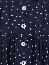 Load image into Gallery viewer, Campana Girls Amy Pack of 2 Dresses - Flowers & Dots - Navy & Turquoise