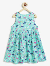 Load image into Gallery viewer, Campana Girls Amy Pack of 2 Dresses - Flowers & Dots - Navy & Turquoise