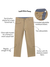 Load image into Gallery viewer, Campana Boys Rio Cotton Elastane Twill Chino Pants - Brown