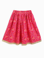 Load image into Gallery viewer, Campana Girls Papiha Lehenga Choli Set - Bandhini & Blockprint - Yellow & Magenta