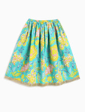 Load image into Gallery viewer, Campana Girls Papiha Lehenga Choli Set - Floral Print - Turquoise & Yellow