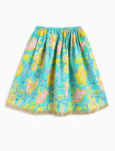 Load image into Gallery viewer, Campana Girls Papiha Lehenga Choli Set - Floral Print - Turquoise & Yellow