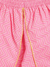 Load image into Gallery viewer, Campana Girls Sanah Dhoti Kurta Set - Floral Stalks Print - Yellow & Pink