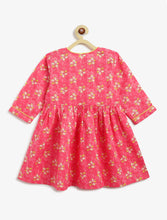 Load image into Gallery viewer, Campana Girls Sanvi Kurti with Salwar & Dupatta Set - Floral Print - Pink & Yellow