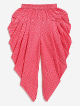 Load image into Gallery viewer, Campana Girls Kiran Kurti with Patiala Dhoti & Dupatta - Paisley & Bandhej Print - Lime & Pink