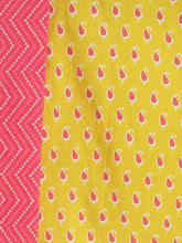 Load image into Gallery viewer, Campana Girls Kiran Kurti with Patiala Dhoti & Dupatta - Paisley & Bandhej Print - Lime & Pink