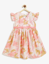 Load image into Gallery viewer, Campana Girls Ruby Crossover Cotton Dress - Soft Floral Print - Pink
