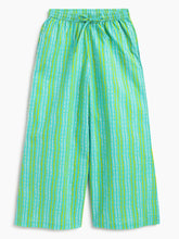 Load image into Gallery viewer, Campana Girls Udita Tunic & Culottes Indo Western Set - Floral Print - Lime & Blue