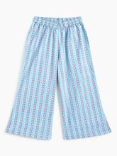 Load image into Gallery viewer, Campana Girls Udita Pure Cotton Anaar Print Tunic with Palazzo Set - Light Blue & Purple