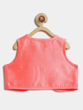 Load image into Gallery viewer, Campana Girls Zoe Cotton Dress with Short Jacket - Lotus Print - Light Blue & Pink