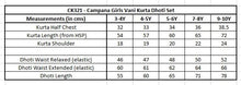 Load image into Gallery viewer, Campana Girls Vani Dhoti Kurta Set with Dupatta - Khari Print - Pink & Gold