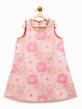 Load image into Gallery viewer, Campana Girls Chitra Floral Printed Kurta Set with Dupatta - Light Pink