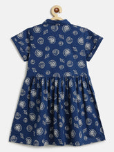 Load image into Gallery viewer, Campana Girls Emily 100% Cotton Seashells Print Dress With Pockets - Navy Blue