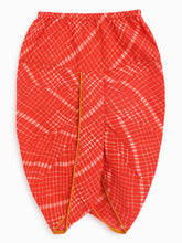 Load image into Gallery viewer, Campana Boys Ananda Dhoti Kurta Set - Wildflower and Leheriya Print - Mustard & Orange
