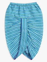 Load image into Gallery viewer, Campana Boys Ananda Dhoti Kurta Set - Flower Blockprint - Green & Ink Blue