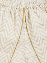 Load image into Gallery viewer, Campana Girls Asmi Dhoti Set - Gold Foil Print - Off-White & Gold