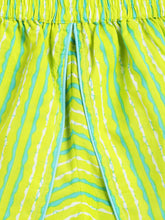Load image into Gallery viewer, Campana Girls Asmi Dhoti Set - Diamond Print - Turquoise & Lime Green