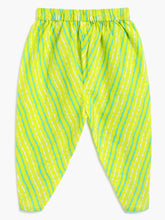 Load image into Gallery viewer, Campana Girls Asmi Dhoti Set - Diamond Print - Turquoise & Lime Green