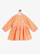 Load image into Gallery viewer, Campana Girls Asmi Dhoti Set - Pastel Floral Print - Orange & Pink