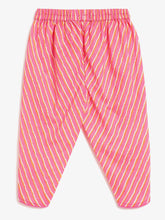 Load image into Gallery viewer, Campana Girls Asmi Dhoti Set - Pastel Floral Print - Orange & Pink