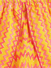 Load image into Gallery viewer, Campana Girls Asmi Dhoti Set - Floral & Chevron Print - Yellow