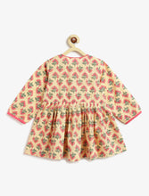 Load image into Gallery viewer, Campana Girls Asmi Dhoti Set - Block Print - Pink