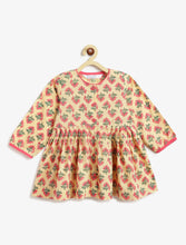 Load image into Gallery viewer, Campana Girls Asmi Dhoti Set - Block Print - Pink