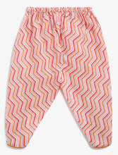 Load image into Gallery viewer, Campana Girls Asmi Dhoti Set - Floral & Chevron Print - Red