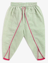 Load image into Gallery viewer, Campana Girls Asmi Dhoti Set - Bold Florals - Pink & Pista Green