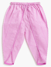 Load image into Gallery viewer, Campana Girls Asmi Kurta with Dhoti Pants - Floral & Striped Print - Orange & Purple